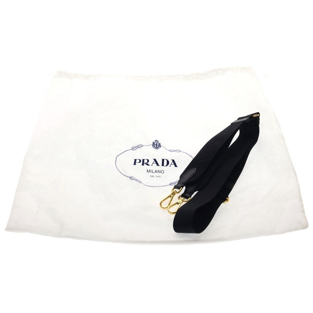 PRADA(プラダ) サフィアーノ テスート ナイロン×レザー 2WAY ハンドバッグ ショルダーバッグ 1BB088 ブラック レディース