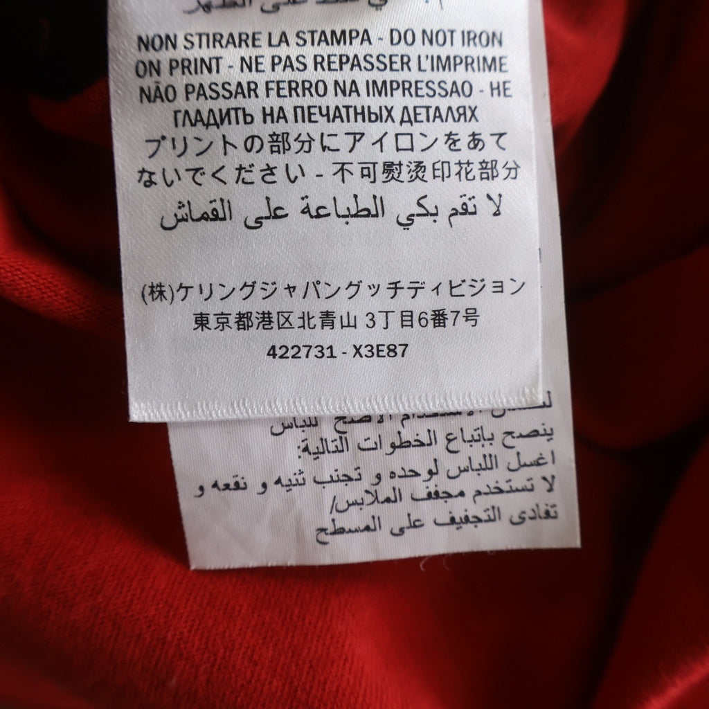 GUCCI(グッチ) GGゴースト 半袖ロゴプリントTシャツ カットソー レッド 422731 X3E87 レディース
