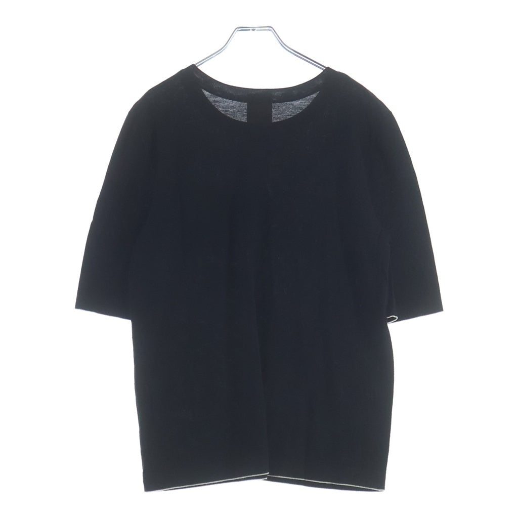 CHANEL(シャネル) エディンバラ エンブレム ウールニットTシャツ 半袖ニット 胸ポケット ブラック P46438K05822 レディース
