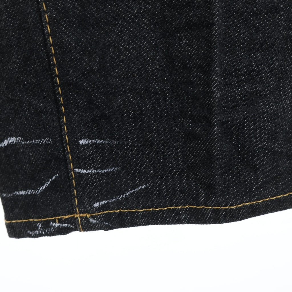 DSQUARED2(ディースクエアード) 13SS スキニーペインターデニムパンツ ジーンズ ボタンフライ ペイント加工 ブラック S74LA0476