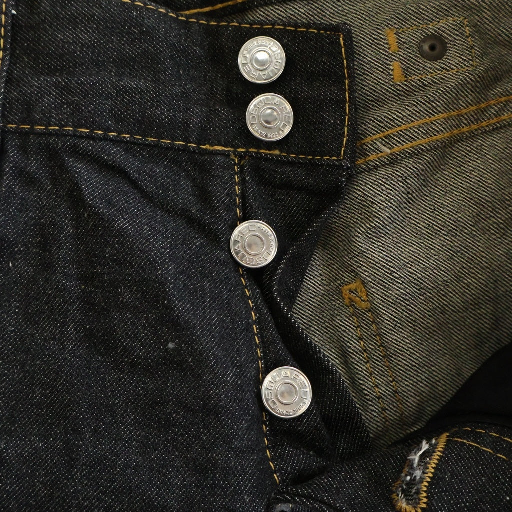 DSQUARED2(ディースクエアード) 13SS スキニーペインターデニムパンツ ジーンズ ボタンフライ ペイント加工 ブラック S74LA0476