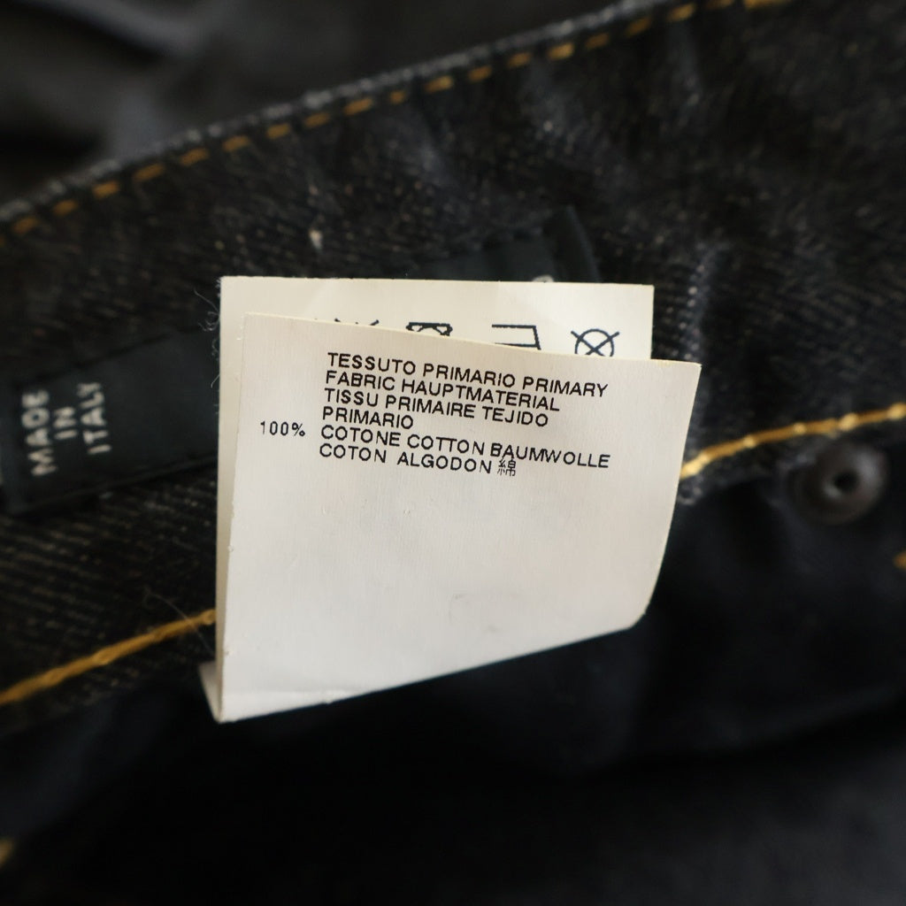 DSQUARED2(ディースクエアード) 13SS スキニーペインターデニムパンツ ジーンズ ボタンフライ ペイント加工 ブラック S74LA0476