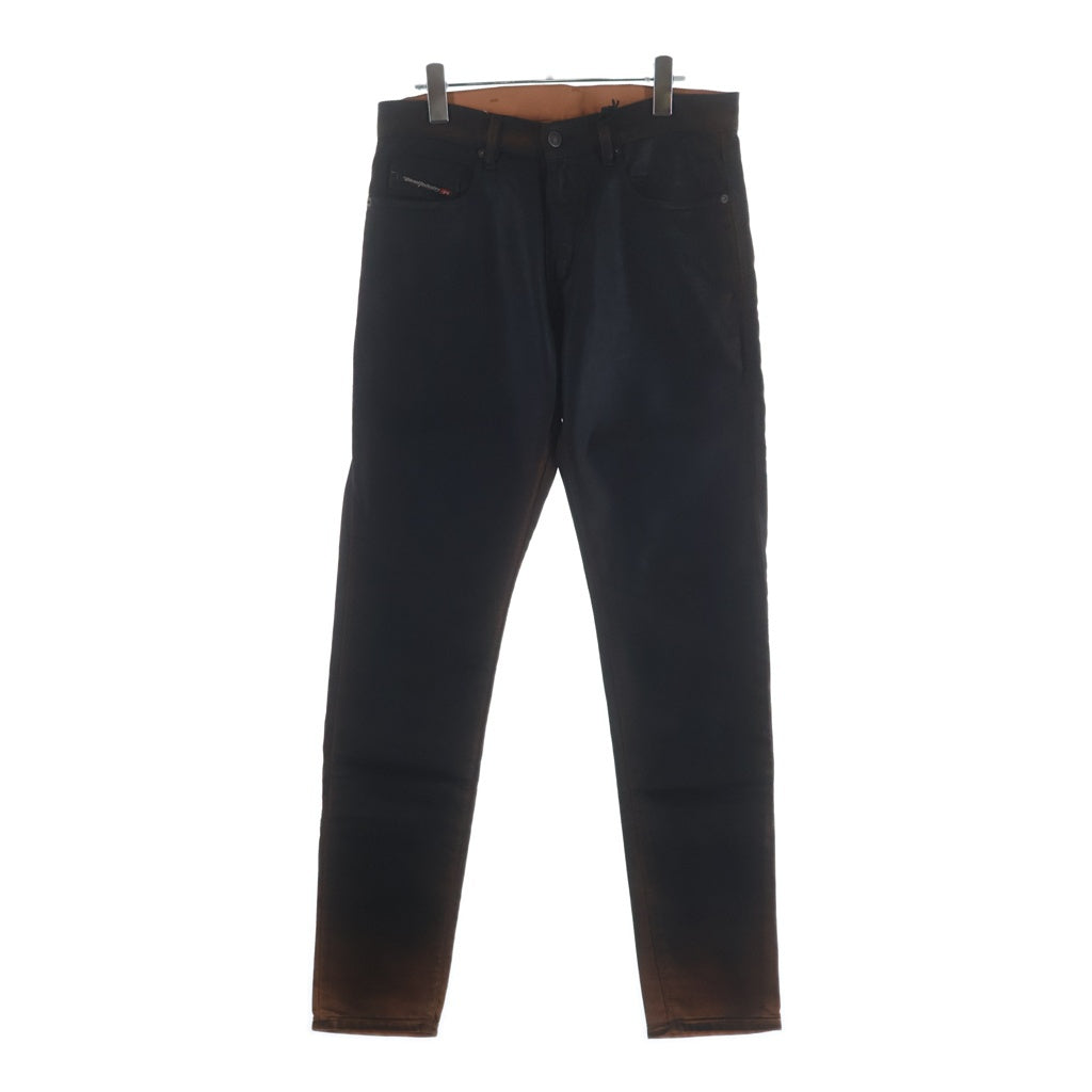 DIESEL(ディーゼル) D-STRUKT-SP-NE フォームトリートメント コーティング加工 デニムパンツ ジーンズ ブラック/オレンジ A01427