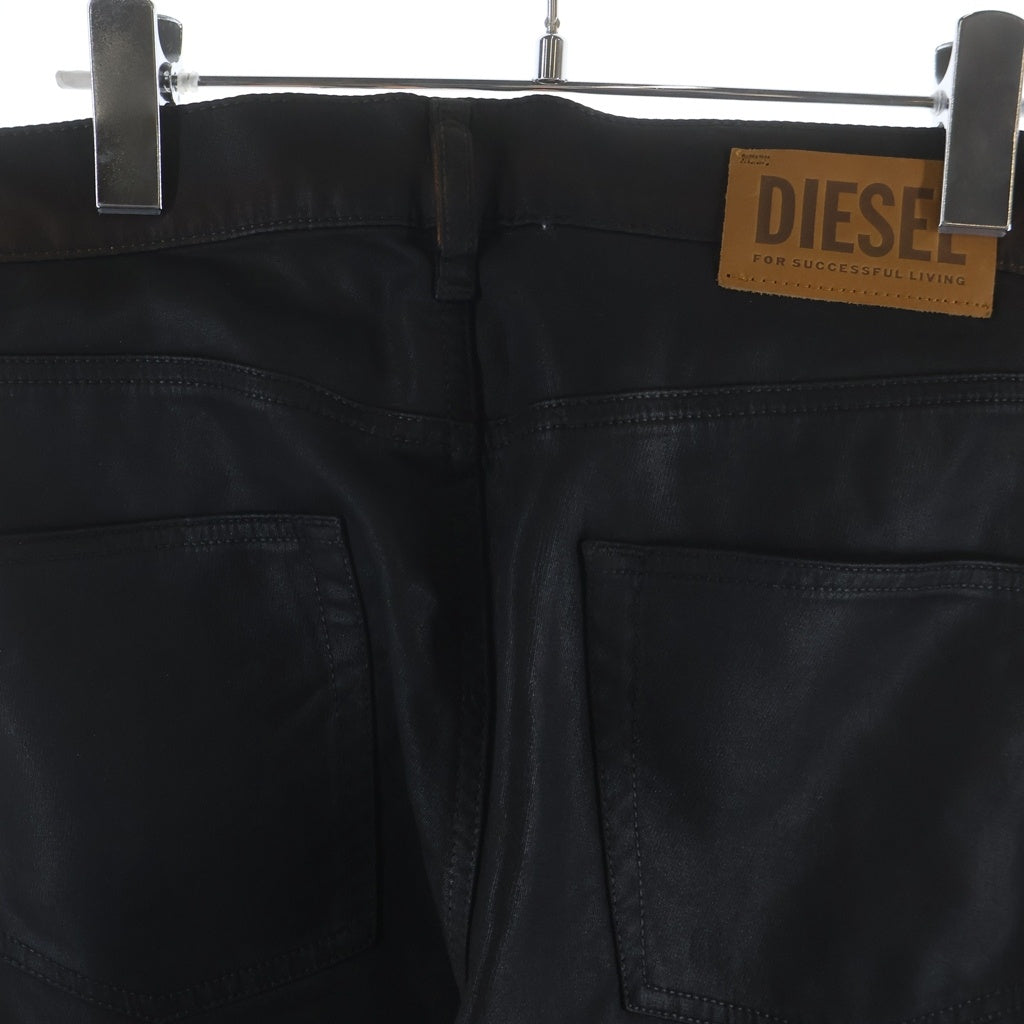 DIESEL(ディーゼル) D-STRUKT-SP-NE フォームトリートメント コーティング加工 デニムパンツ ジーンズ ブラック/オレンジ A01427