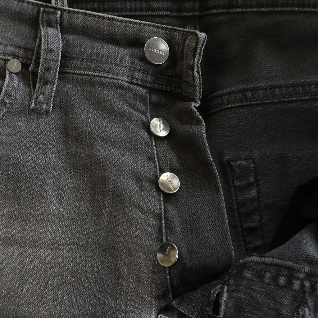 DIESEL(ディーゼル) TEPPHAR L.30 スリム ダメージ加工デニムパンツ ジーンズ スキニー グレー 01463