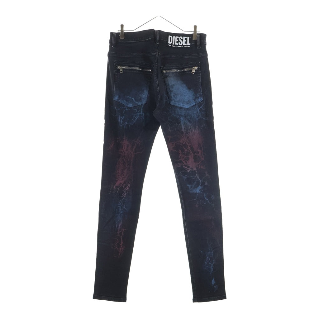 DIESEL(ディーゼル) D-AMNY-SY L.30 ペインタージーンズ デニムパンツ ペイント加工 ブラック 00S0RP