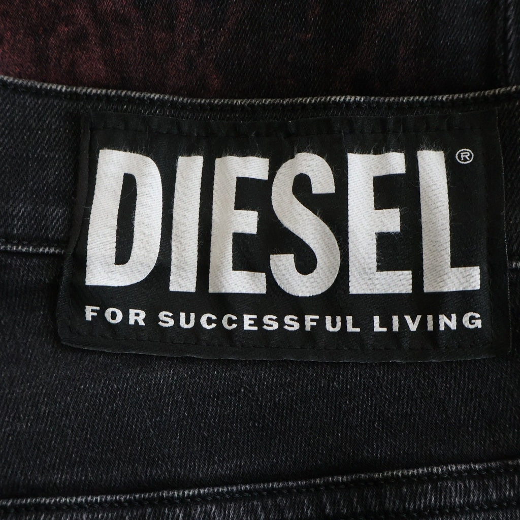 DIESEL(ディーゼル) D-AMNY-SY L.30 ペインタージーンズ デニムパンツ ペイント加工 ブラック 00S0RP
