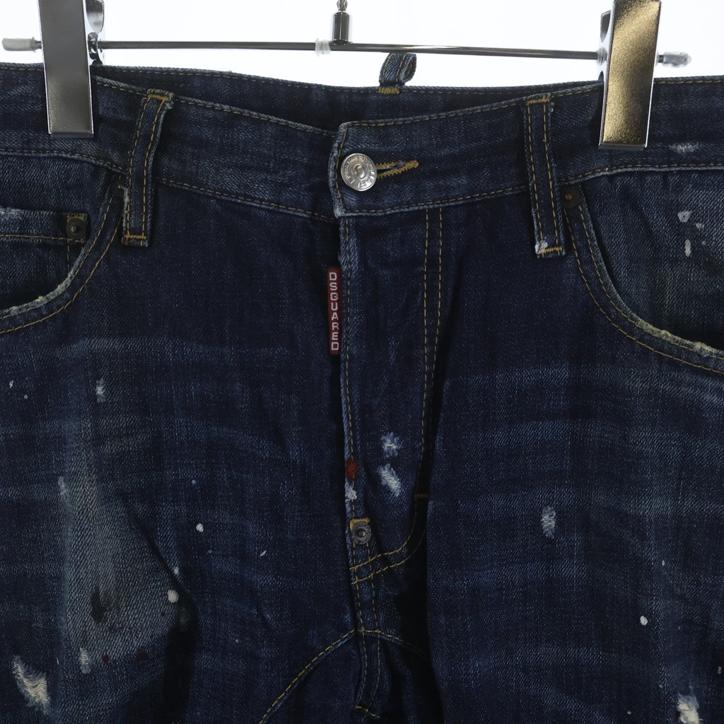 DSQUARED2(ディースクエアード) 12AW ペインタースキニーデニムパンツ ジーンズ ボタンフライ インディゴ ブルー S74LA0432