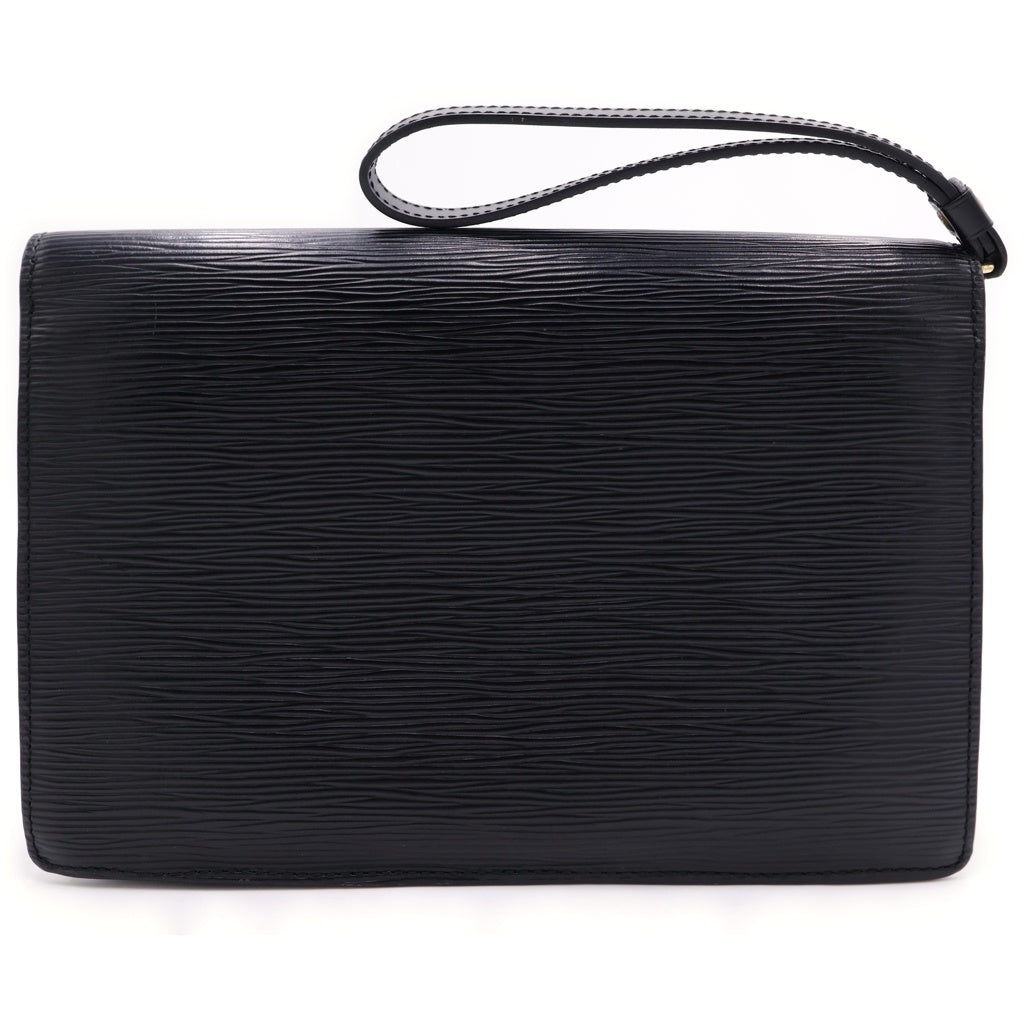 LOUIS VUITTON(ルイヴィトン) エピ ポシェット セリエドラゴンヌ セカンドバッグ クラッチバッグ ブラック レザー M52612 ゴールド金具