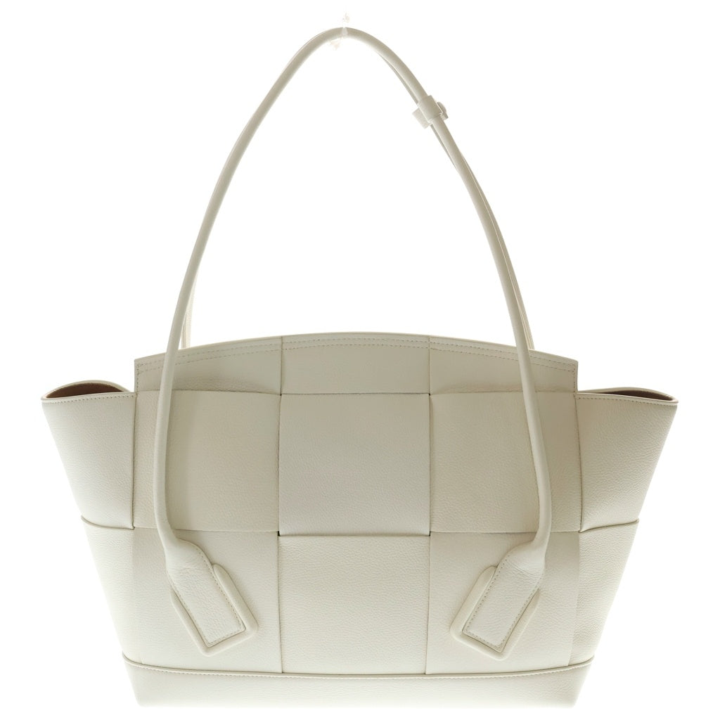 BOTTEGA VENETA(ボッテガヴェネタ) マキシイントレチャート アルコ トートバッグ ハンドバッグ ホワイト レザー レディース