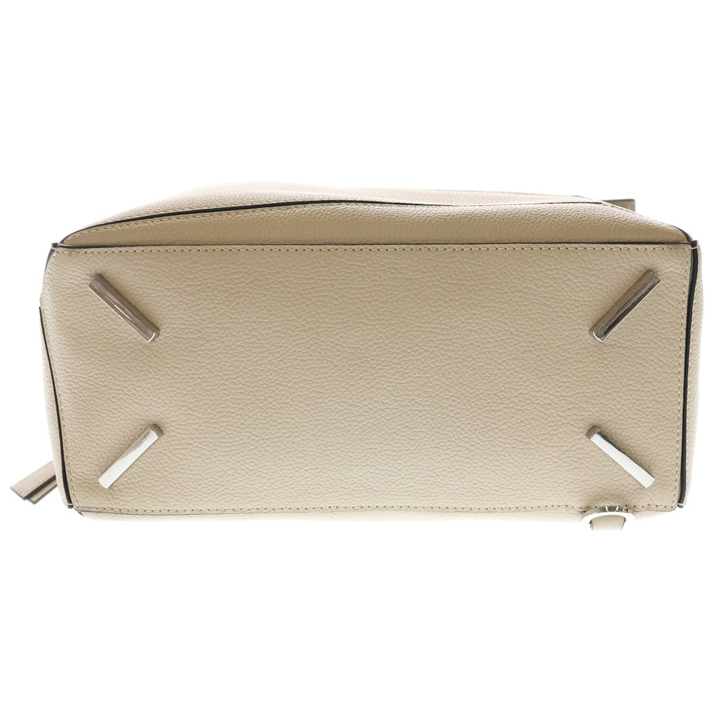LOEWE(ロエベ) パズルバッグ ミディアム レザー 2WAY ハンド ショルダーバッグ シルバー金具 ベージュ レディース