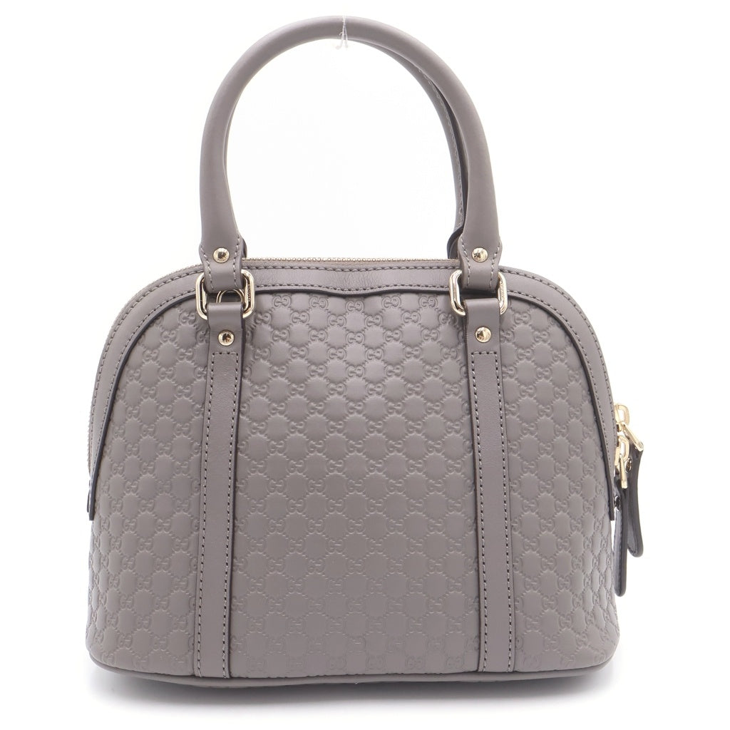 GUCCI(グッチ) マイクログッチシマ 2WAYハンドバッグ ショルダーバッグ グレー レザー 449654 レディース