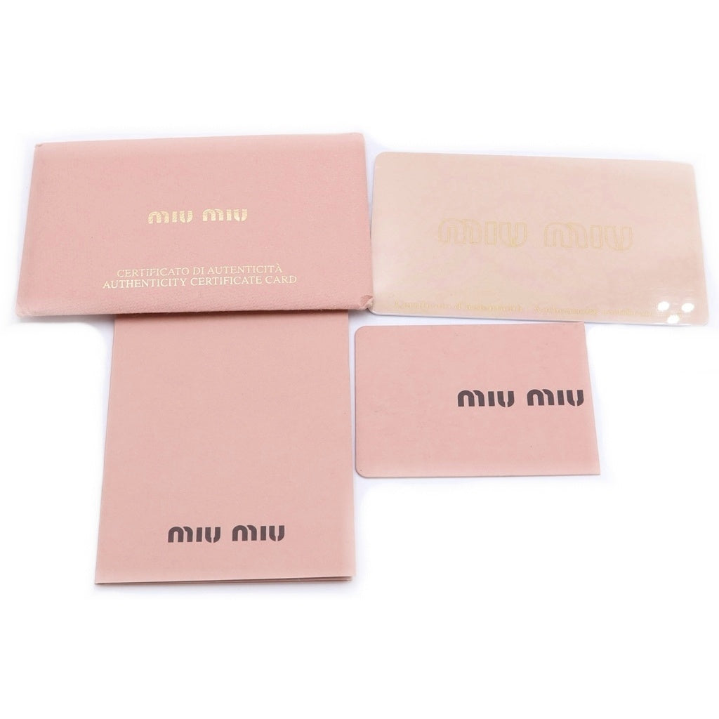 miumiu(ミュウミュウ) マテラッセ 2WAYバッグ ショルダーバッグ ブラック レザー ゴールド金具 レディース