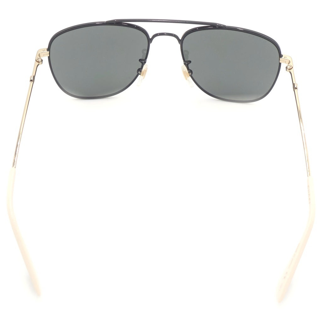 GUCCI(グッチ) ティアドロップフレーム ツーブリッジ アビエイター サングラス メガネ 眼鏡 アイウェア ブラック/アイボリー GG0514S