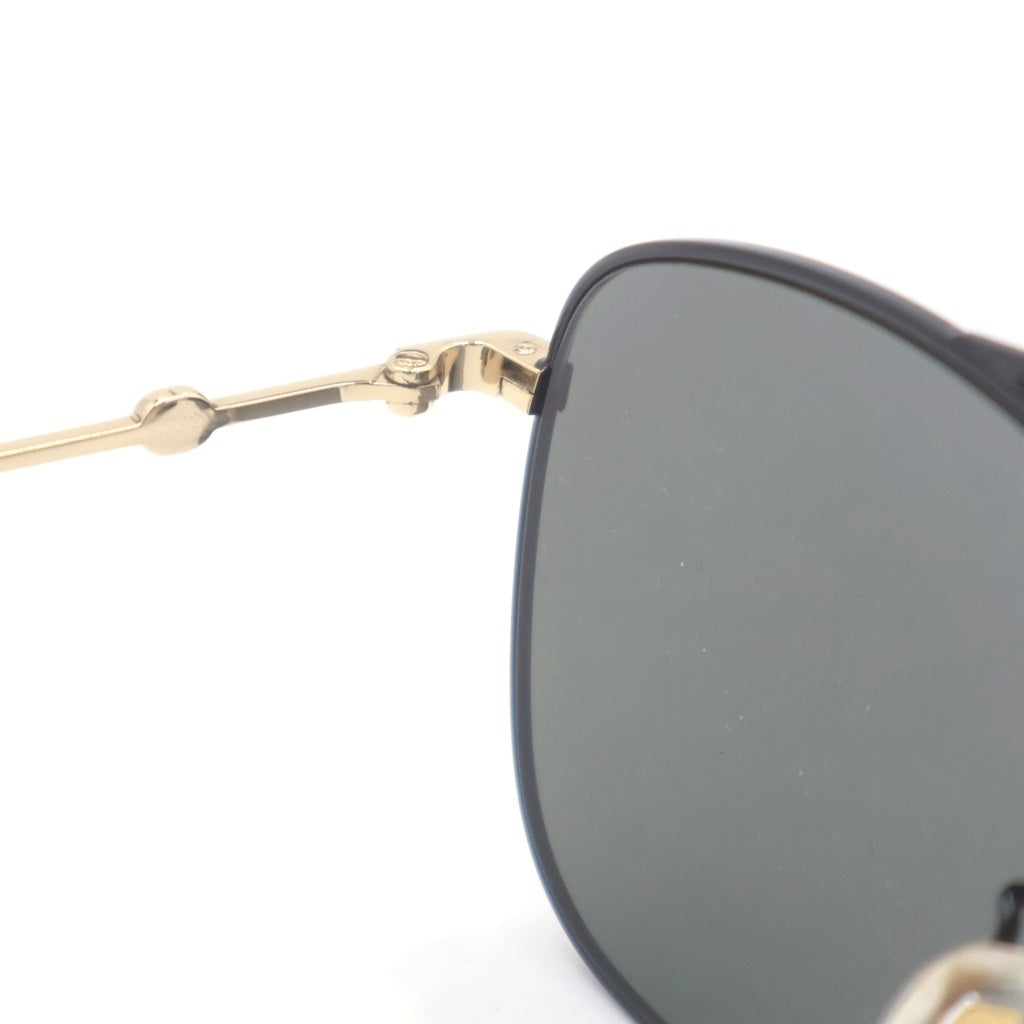 GUCCI(グッチ) ティアドロップフレーム ツーブリッジ アビエイター サングラス メガネ 眼鏡 アイウェア ブラック/アイボリー GG0514S
