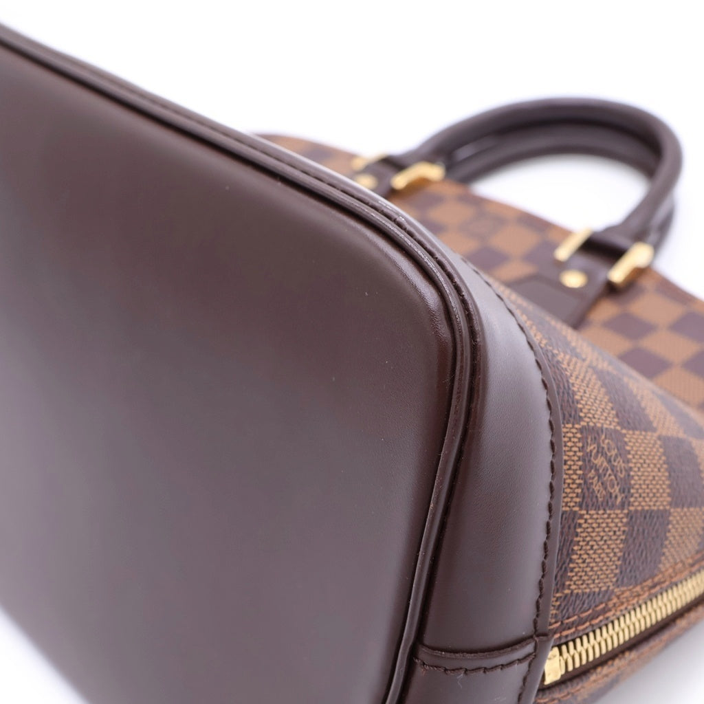 LOUIS VUITTON(ルイヴィトン) ダミエ アルマPM ハンドバッグ ブラウン レザー×PVC N51131 ゴールド金具 レディース
