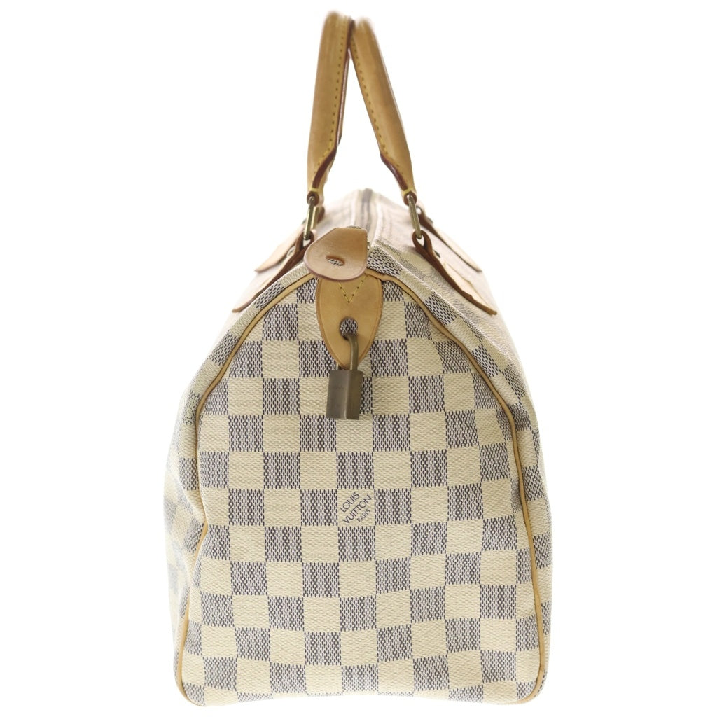 LOUIS VUITTON(ルイヴィトン) ダミエアズール スピーディ30 ボストンバッグ ハンドバッグ アイボリー×ブラウン PVCレザー N41533 ゴールド金具 レディース