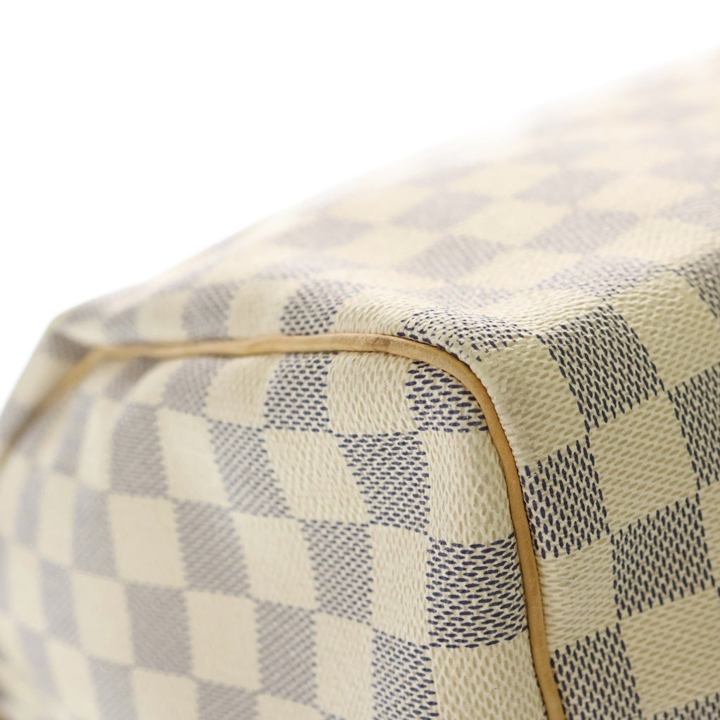 LOUIS VUITTON(ルイヴィトン) ダミエアズール スピーディ30 ボストンバッグ ハンドバッグ アイボリー×ブラウン PVCレザー N41533 ゴールド金具 レディース