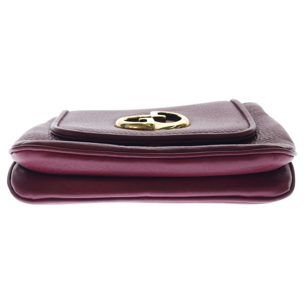 GUCCI(グッチ) ダブルG チェーンショルダーバッグ ミニバッグ ワインレッド レザー 251821 ゴールド金具 レディース