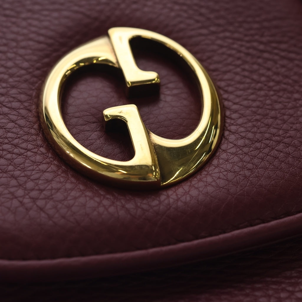 GUCCI(グッチ) ダブルG チェーンショルダーバッグ ミニバッグ ワインレッド レザー 251821 ゴールド金具 レディース
