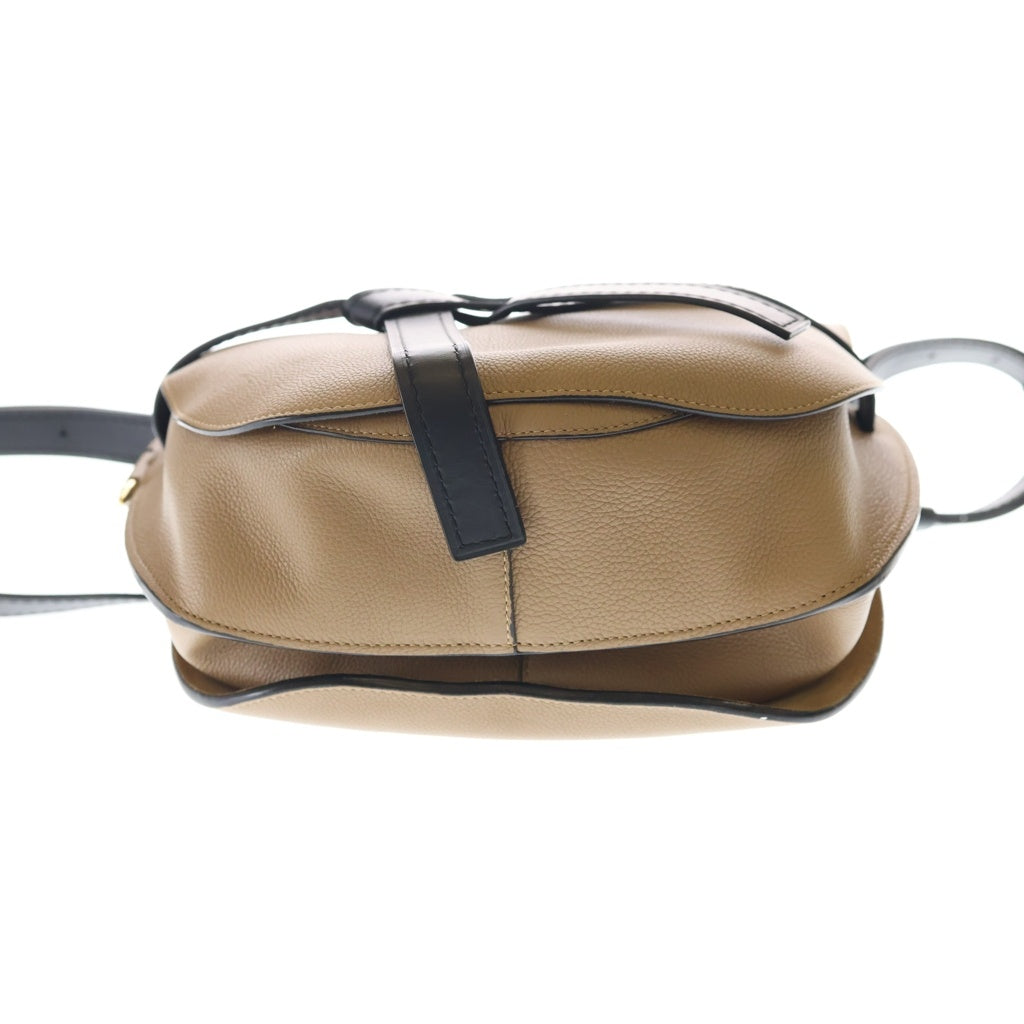 LOEWE(ロエベ) ゲート スモール ショルダーバッグ レザー モカ/ブラック レディース