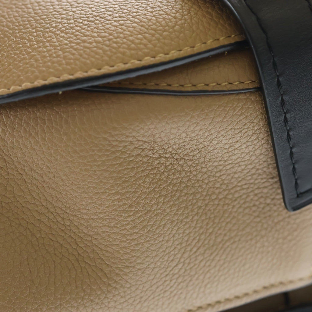 LOEWE(ロエベ) ゲート スモール ショルダーバッグ レザー モカ/ブラック レディース