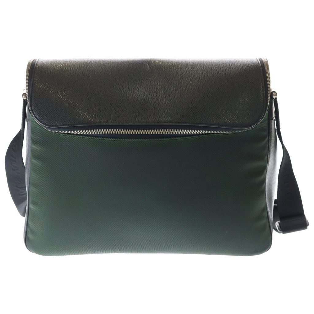 LOUIS VUITTON(ルイヴィトン) タイガ タイミール ショルダーバッグ ブラック×グリーン レザー M30862 シルバー金具 レディース
