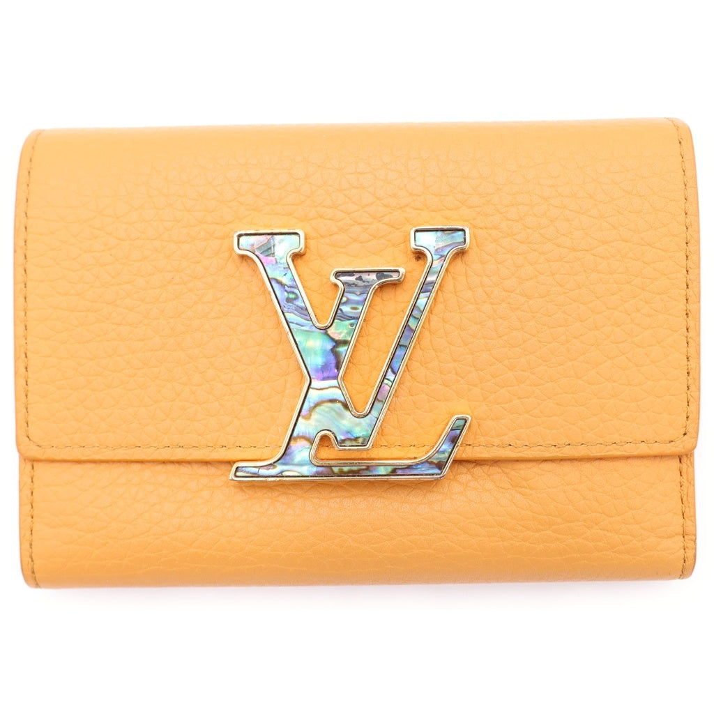 LOUIS VUITTON(ルイヴィトン) ポルトフォイユ・カプシーヌ コンパクトウォレット 3つ折り財布 レザー サフラン オレンジ M81669 RFID