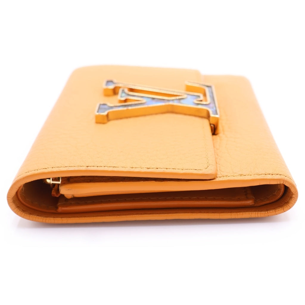 LOUIS VUITTON(ルイヴィトン) ポルトフォイユ・カプシーヌ コンパクトウォレット 3つ折り財布 レザー サフラン オレンジ M81669 RFID