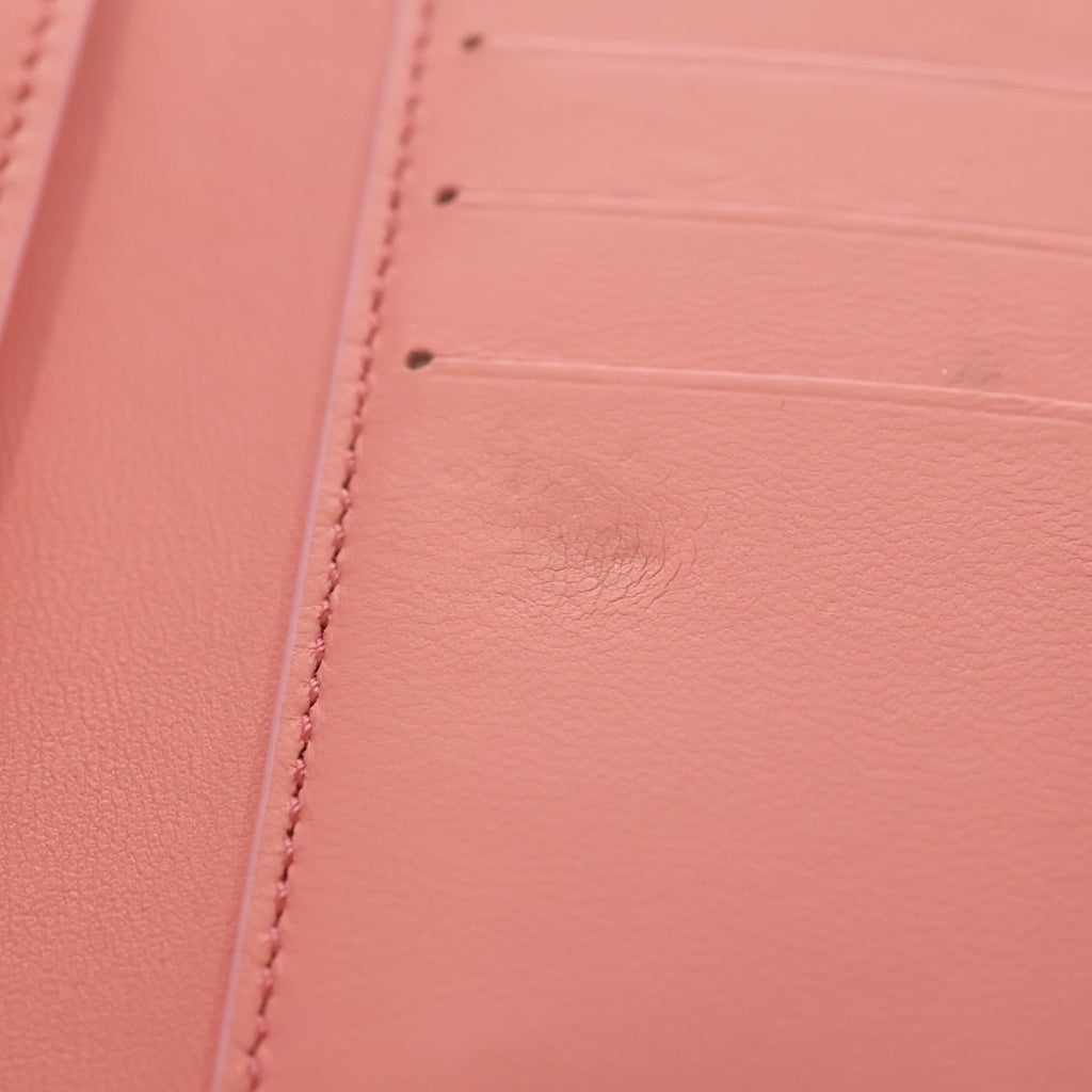 LOUIS VUITTON(ルイヴィトン) ポルトフォイユ カプシーヌ パイソン コンパクト ウォレット ピンク レザー N82754 ゴールド金具 レディース