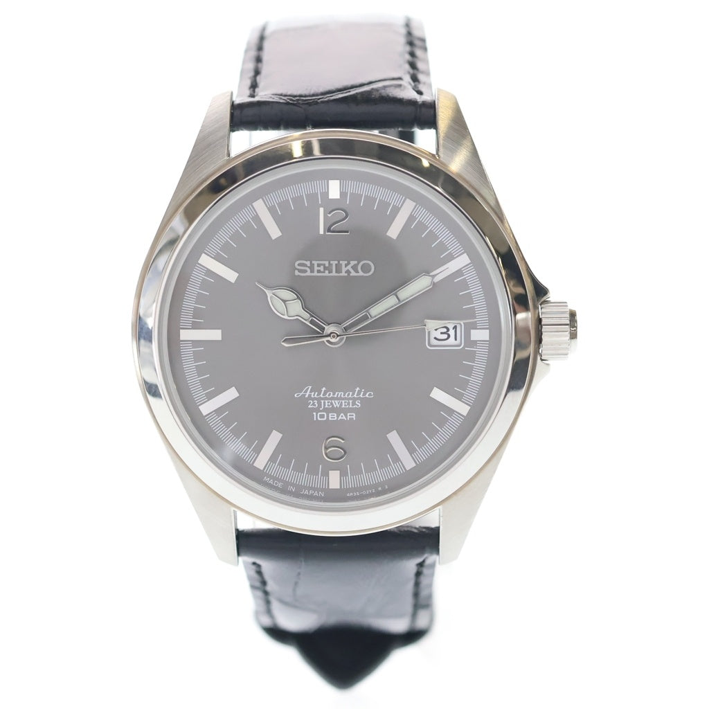 SEIKO セイコー SEIKO×TiC TAC メカニカル 35周年記念モデル SS×革/AT ステンレス オートマ 自動巻き 腕時計 グレー文字盤 4R35-02R0 SEIKO(セイコー) SEIKO×TiC TAC メカニカル 35周年記念モデル SS×革/AT