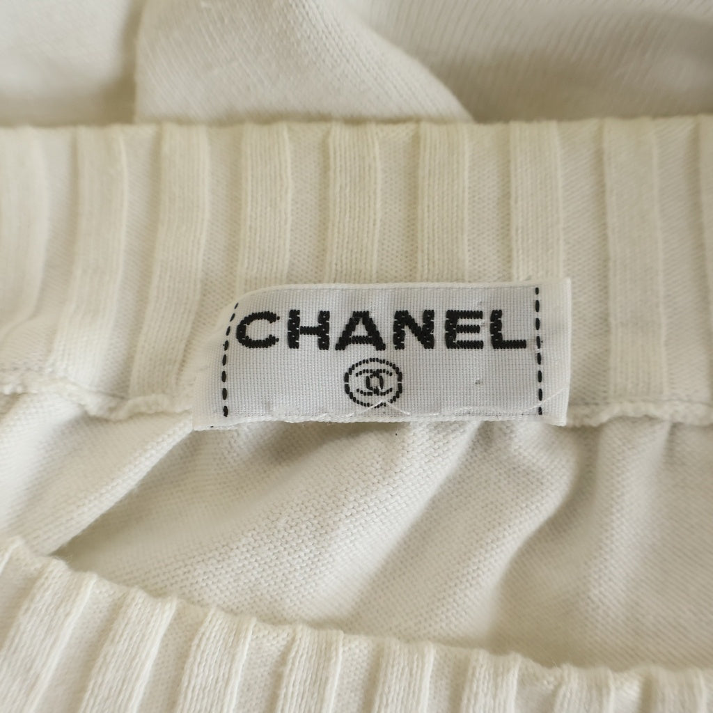 CHANEL(シャネル) ココマーク ノースリーブニット アイボリー コットン レディース