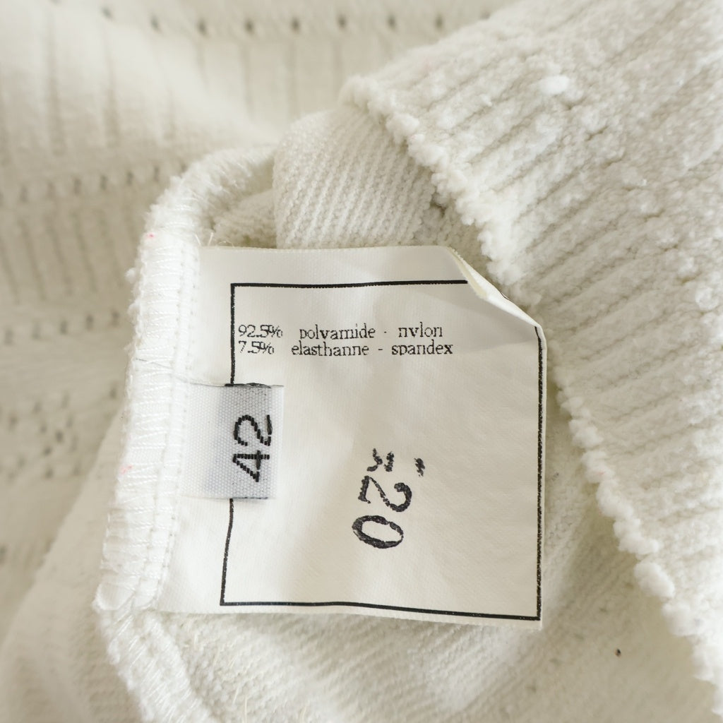CHANEL(シャネル) パンチング 半袖サマーニット アイボリー 42 レディース