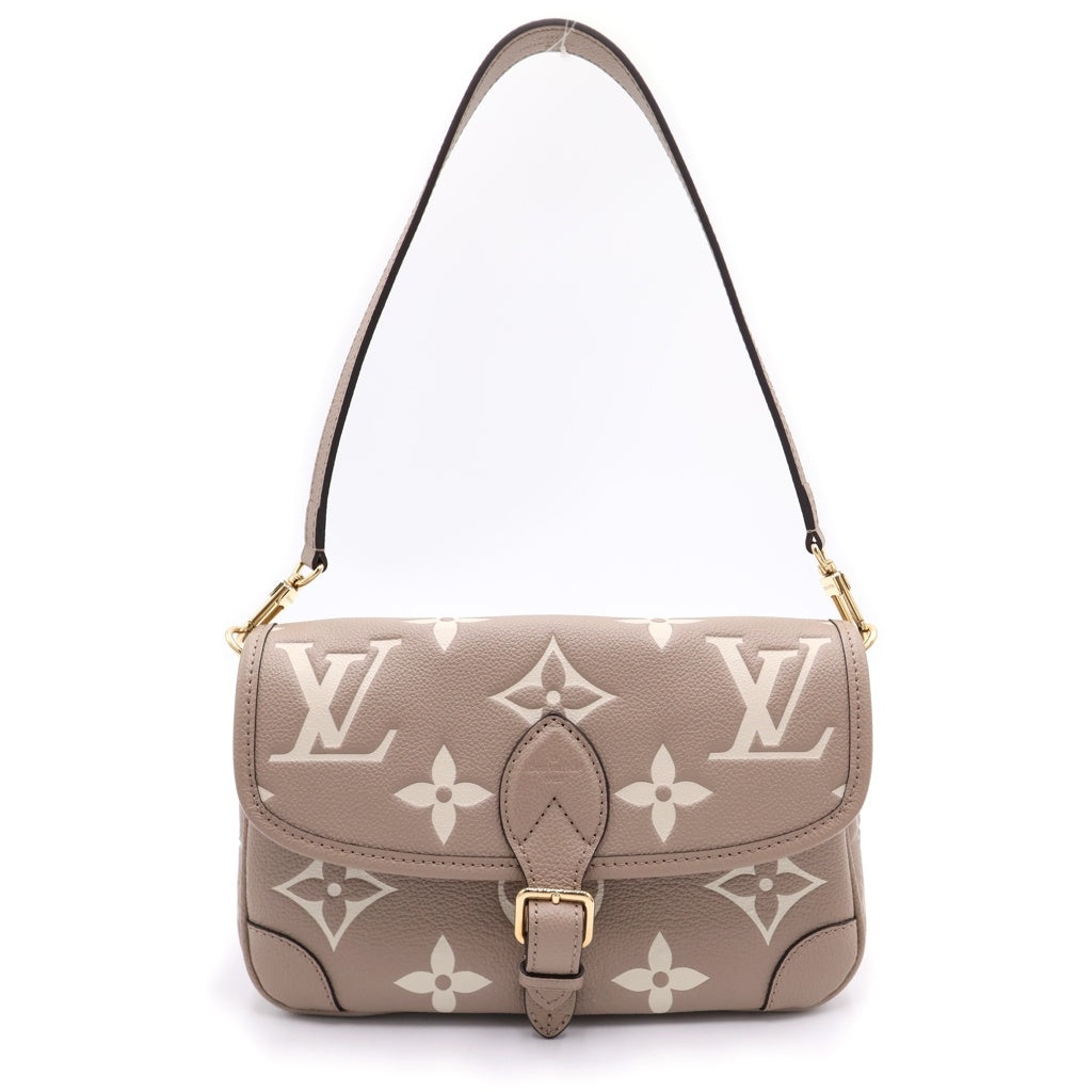 LOUIS VUITTON(ルイヴィトン) モノグラムアンプラント ディアヌ ベージュ ショルダーバッグ ベージュ レザー M46583 ゴールド金具 レディース