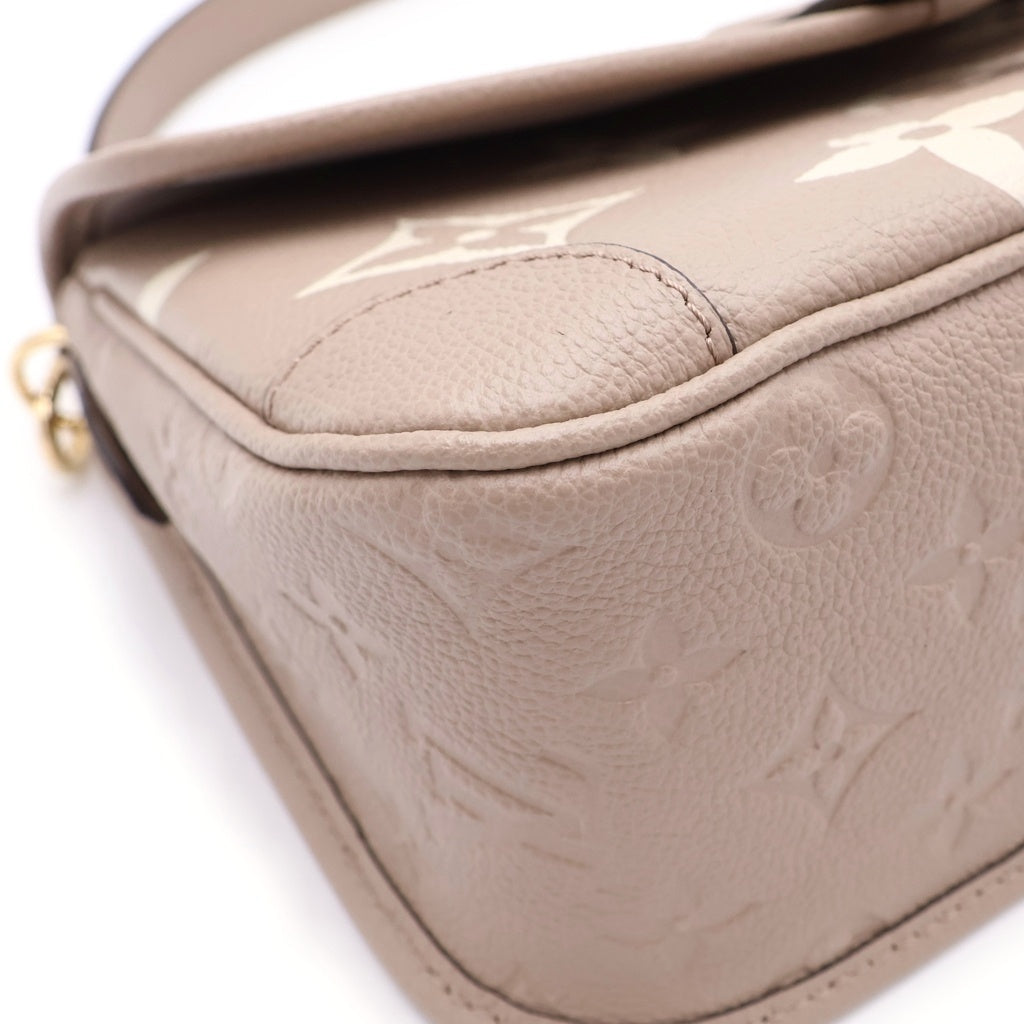 LOUIS VUITTON(ルイヴィトン) モノグラムアンプラント ディアヌ ベージュ ショルダーバッグ ベージュ レザー M46583 ゴールド金具 レディース