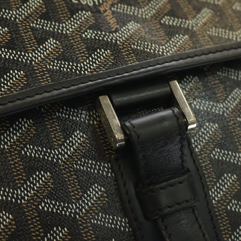 GOYARD(ゴヤール) グランブルーMM PVC レザー ショルダーバッグ メッセンジャーバッグ ブラック/ブラウン レディース