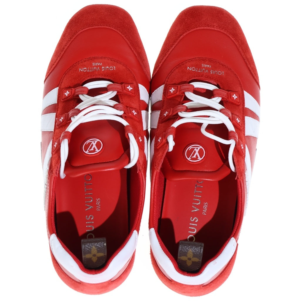 LOUIS VUITTON(ルイヴィトン) LVスニーカリーナ レザー レースアップ ローカットシューズ スニーカー レッド 1AHNDY レディース