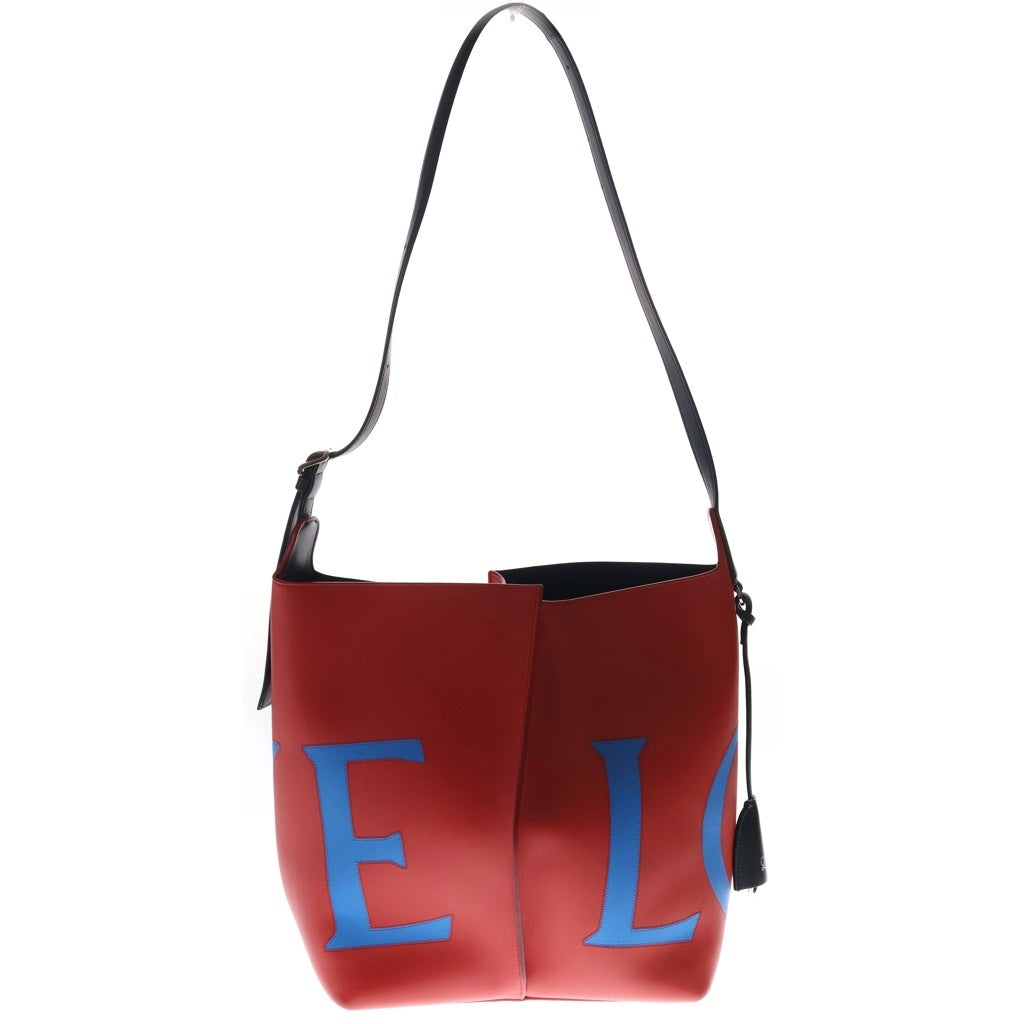 LOEWE(ロエベ) ビルバオ バケットバッグ ショルダーバッグ レッド×ブルー レザー