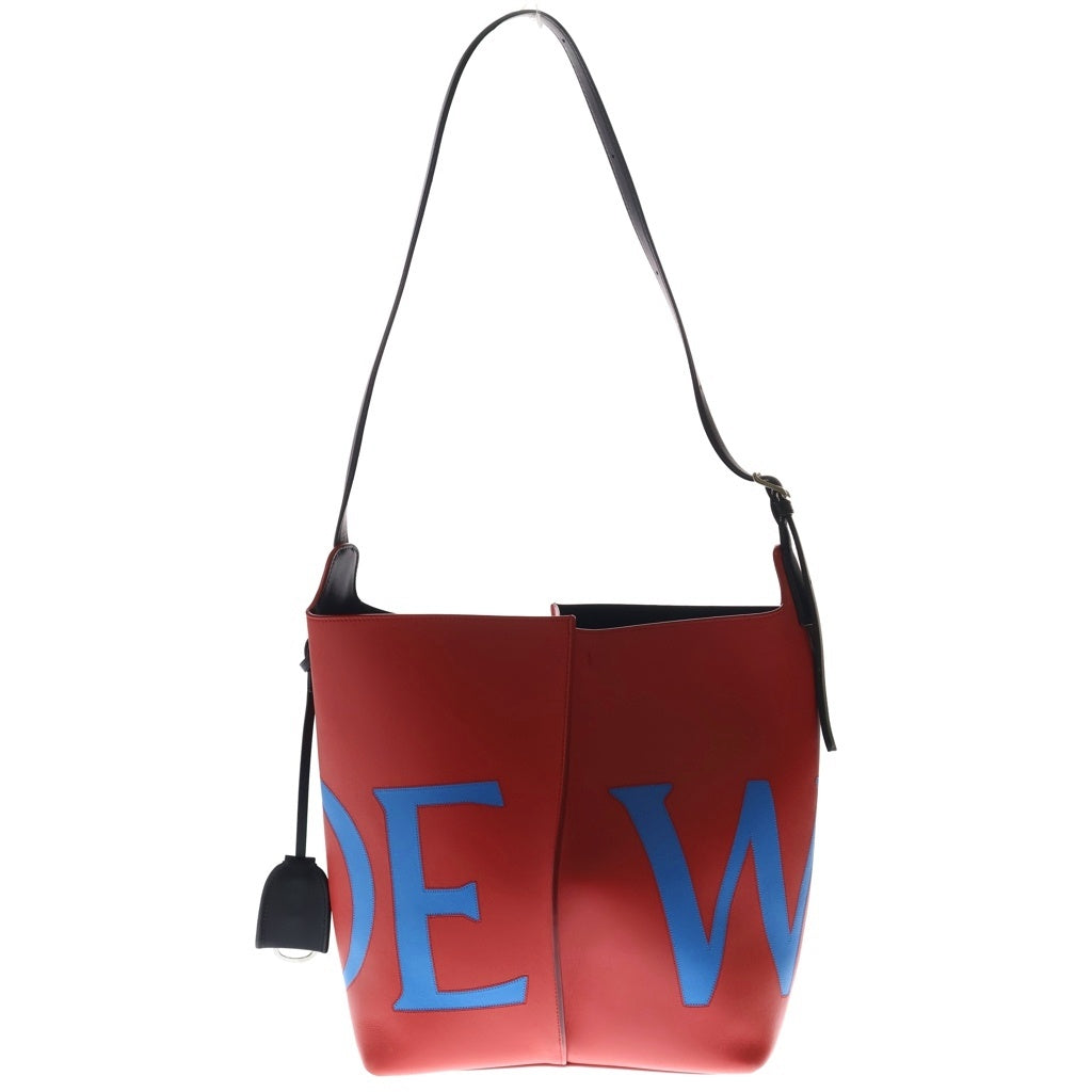 LOEWE(ロエベ) ビルバオ バケットバッグ ショルダーバッグ レッド×ブルー レザー