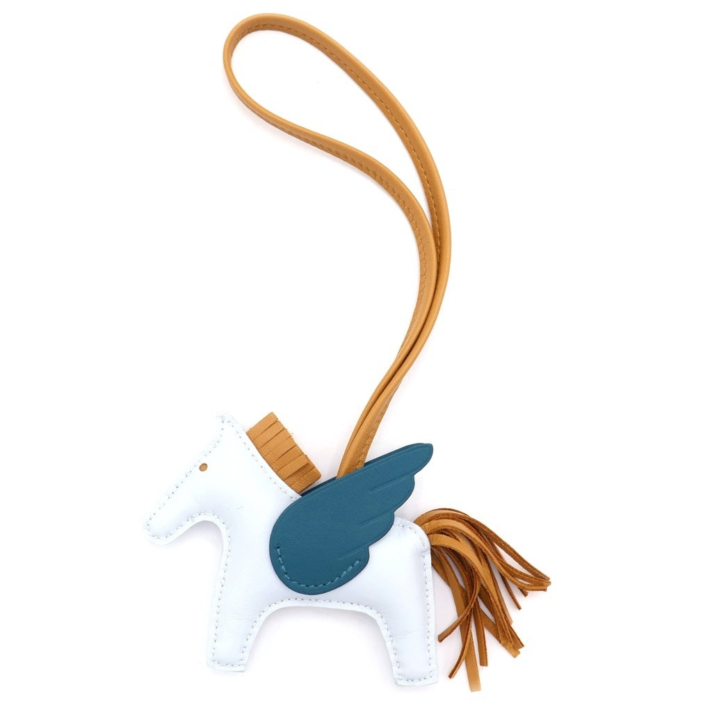 HERMES(エルメス) ロデオチャーム ペガサスPM バッグチャーム ライトブルー ブルーブリュム×セサミ×ヴェールボスフォール アニョーミロ Z刻印 レディース