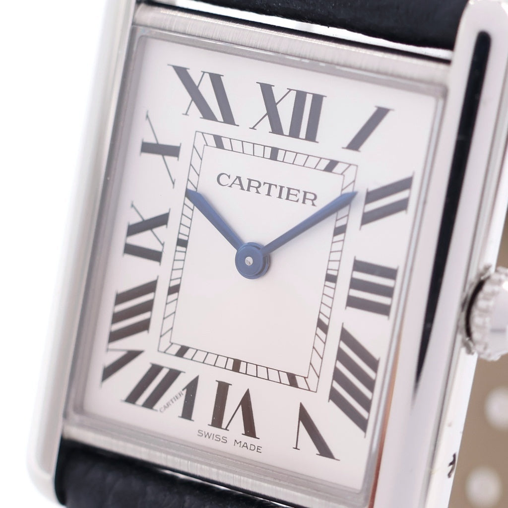 Cartier(カルティエ) タンクマストLM SS×革/QZ ステンレス クォーツ 電池式 腕時計 WSTA0041 白文字盤