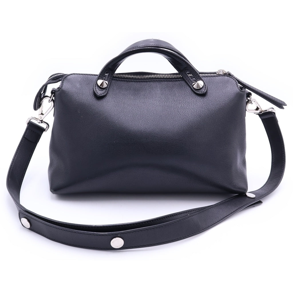 FENDI(フェンディ) バイザウェイ ミディアム 2WAYショルダーバッグ ブラック レザー シルバー金具 レディース