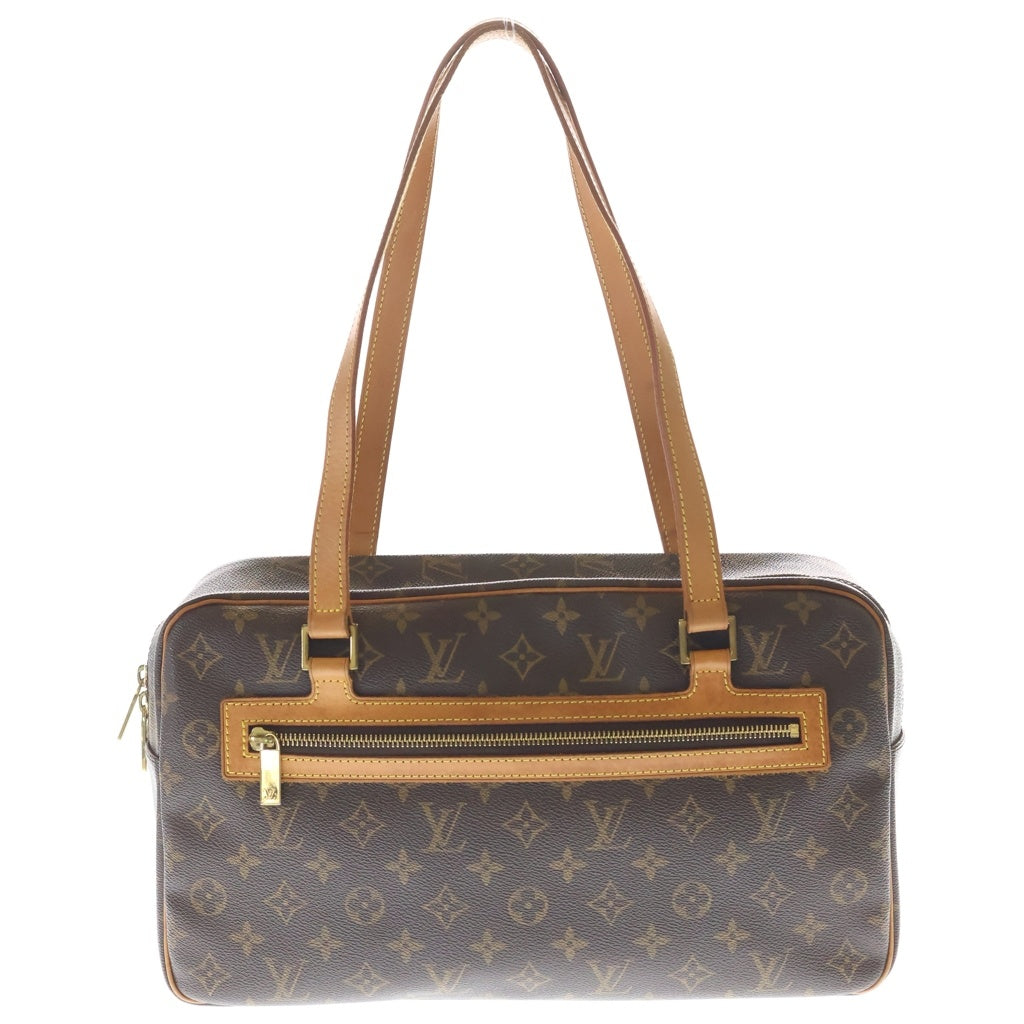 LOUIS VUITTON(ルイヴィトン) モノグラム シテGM ハンドバッグ ブラウン レザー×PVC M51181 ゴールド金具 レディース