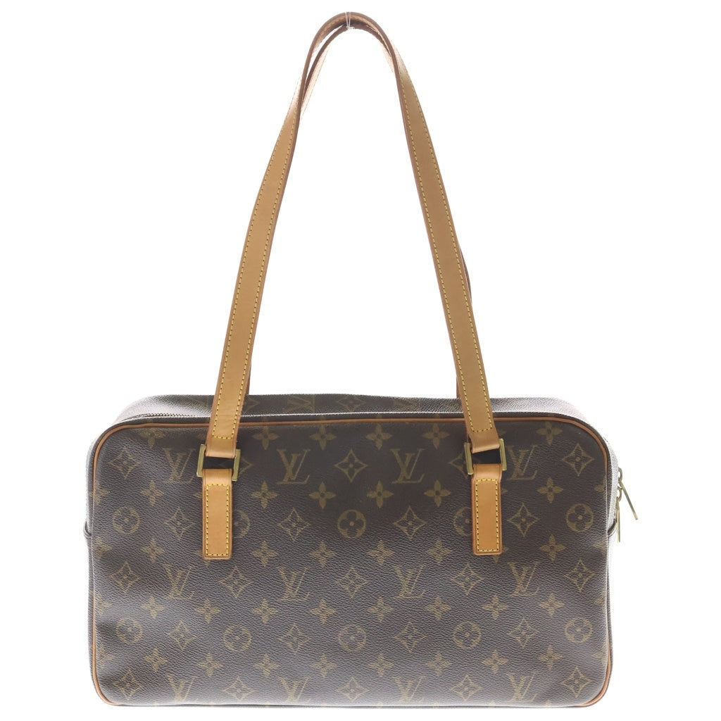 LOUIS VUITTON(ルイヴィトン) モノグラム シテGM ハンドバッグ ブラウン レザー×PVC M51181 ゴールド金具 レディース