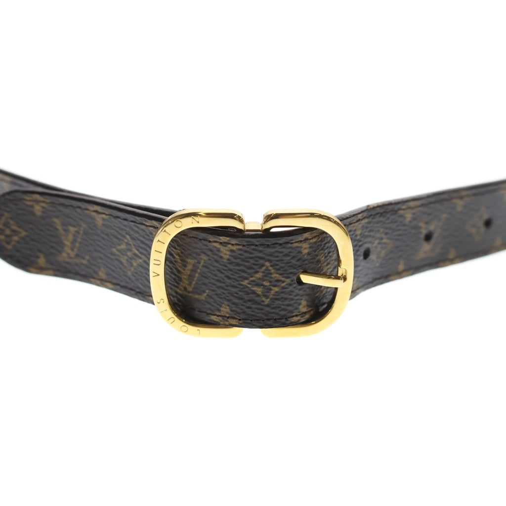 LOUIS VUITTON(ルイヴィトン) モノグラム サンチュール レザーベルト ブラウン □80/32 M9584 ゴールド金具