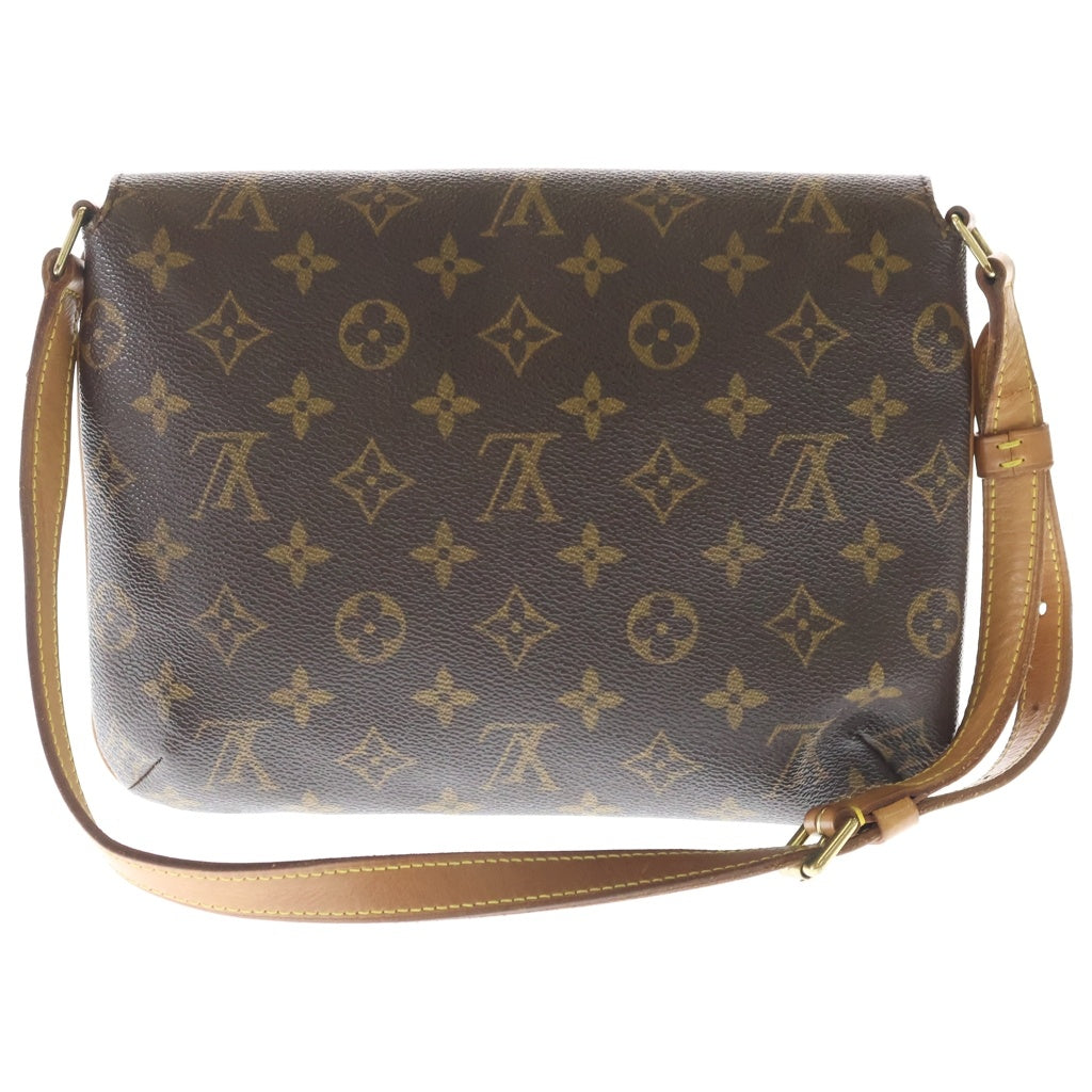 LOUIS VUITTON(ルイヴィトン) モノグラム ミュゼットタンゴ ショルダーバッグ ブラウン レザー×PVC M51388 ゴールド金具