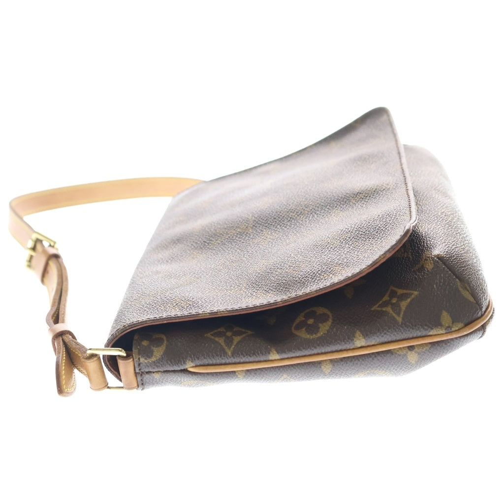 LOUIS VUITTON(ルイヴィトン) モノグラム ミュゼットタンゴ ショルダーバッグ ブラウン レザー×PVC M51388 ゴールド金具