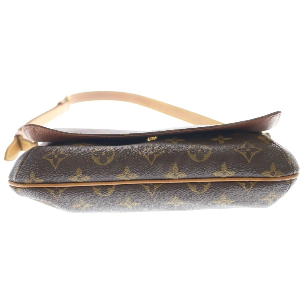 LOUIS VUITTON(ルイヴィトン) モノグラム ミュゼットタンゴ ショルダーバッグ ブラウン レザー×PVC M51388 ゴールド金具