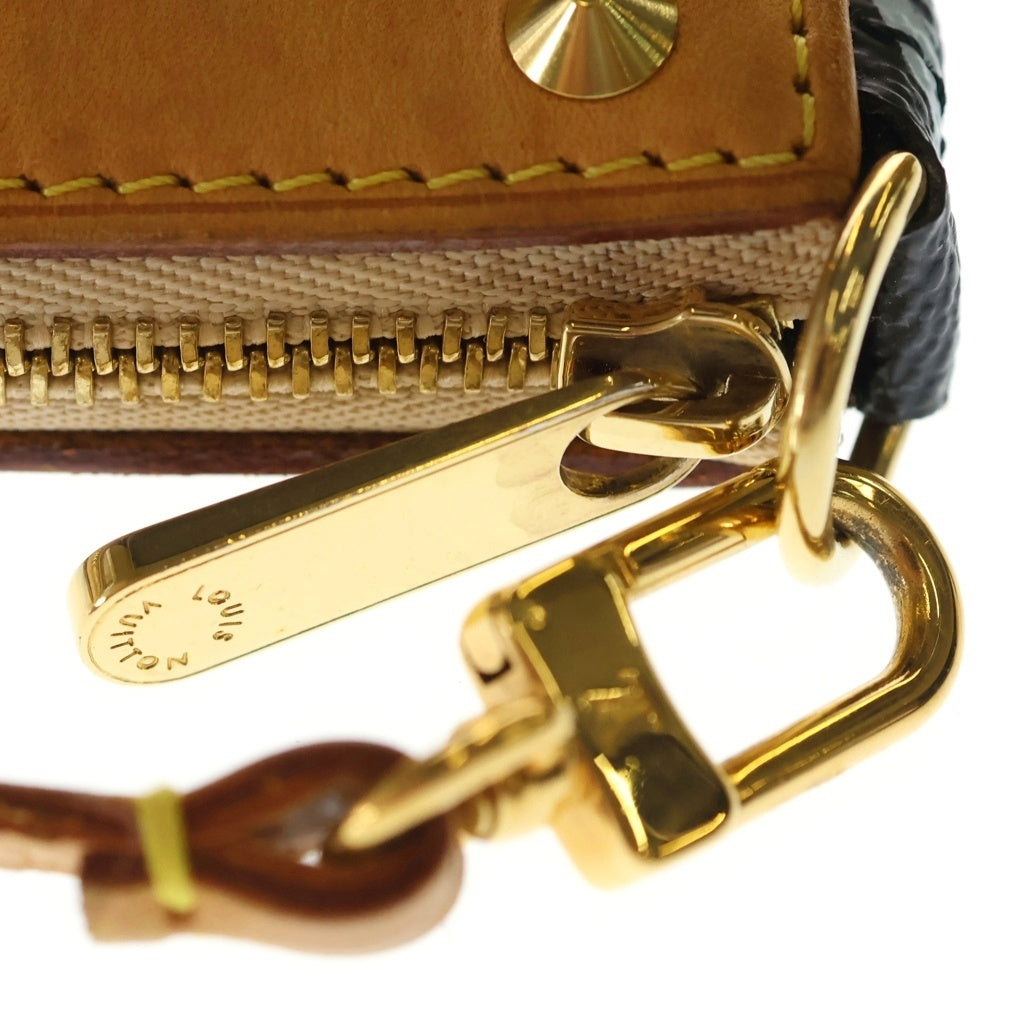 LOUIS VUITTON(ルイヴィトン) モノグラムマルチカラー ポシェットアクセソワール ハンドバッグ ブラウン×ブラック レザー×PVC M92648 ゴールド金具 レディース