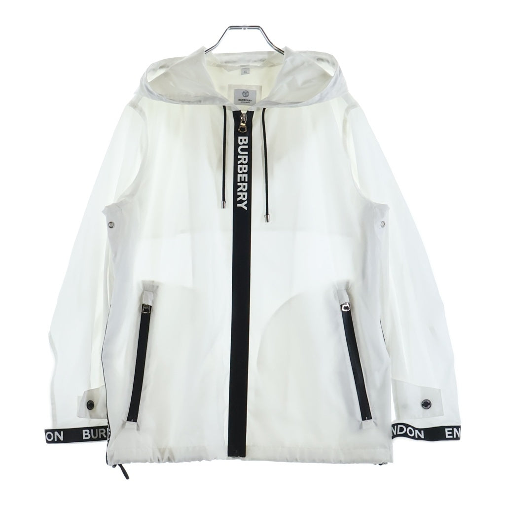 BURBERRY(バーバリー) ロゴテープ ナイロン ジップアップパーカー ブルゾン #38 ホワイト 8027532 レディース